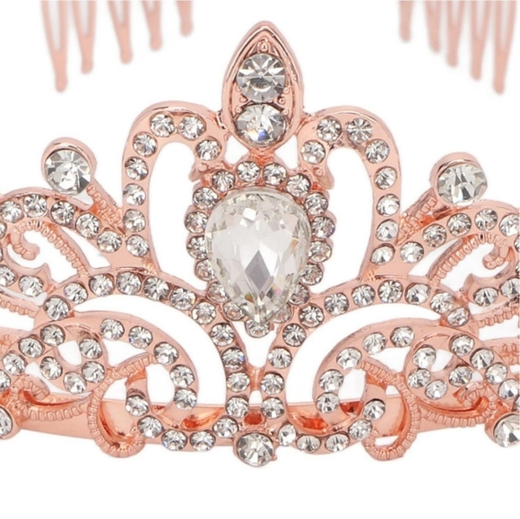 Women's Crystal Crown Tiara - Picture 5 of 16